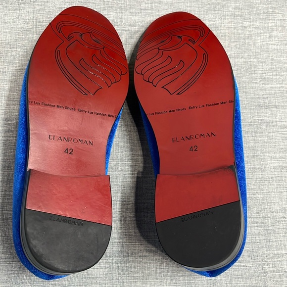 ELANROMAN Men's Velvet Loafers Fashion Wedding Party Prom Shoes - Picture 11 of 14